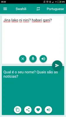 Portuguese-Swahili Translator android App screenshot 2